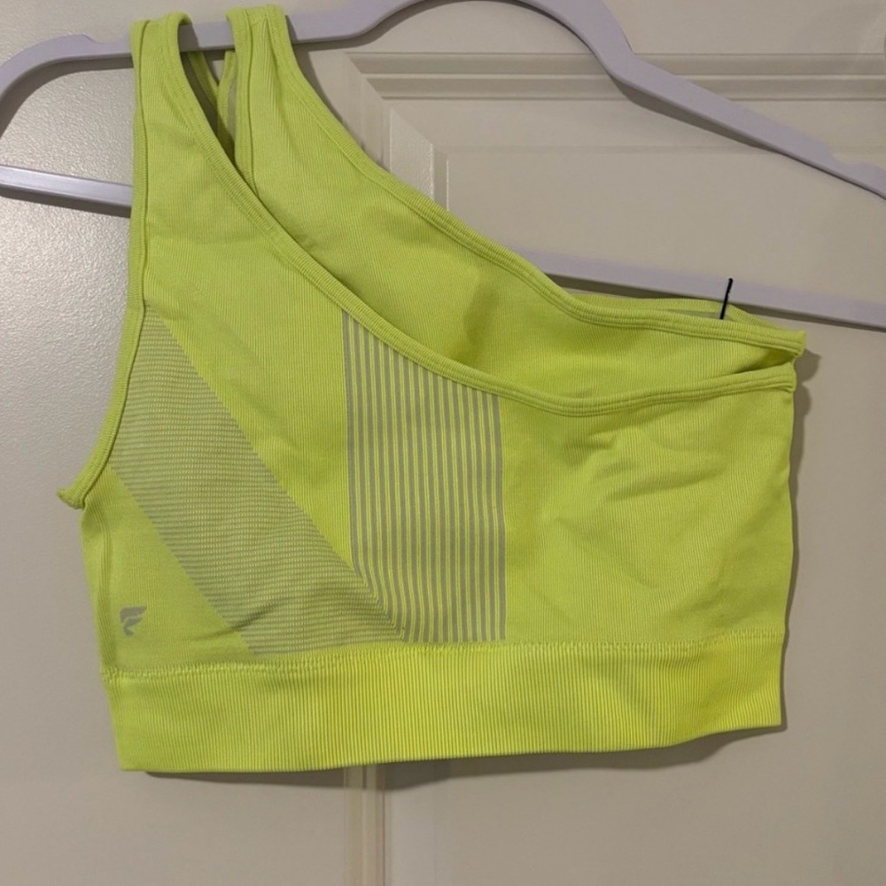 Fabletics Neon Yellow Leggings and sports bra size small - Picture 3 of 5